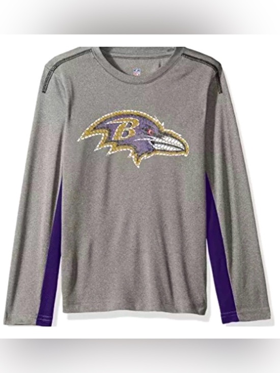 NFL Other - NWT [Outerstuff] Baltimore Ravens NFL Long Sleeve Performance Tee Kids S (4)